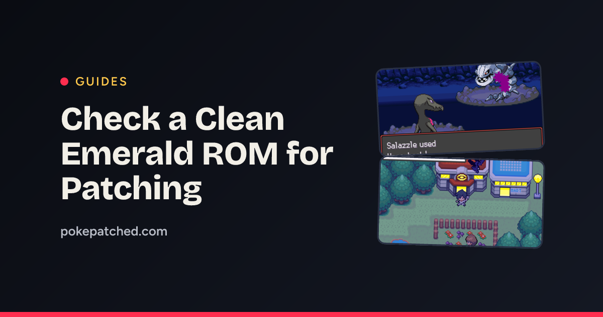 Check a Clean Emerald ROM for Patching